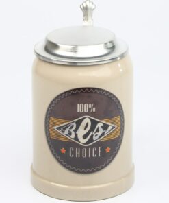 Alternative view of Vintage Bierkrug "Best Choice" mit Flachzinndeckel