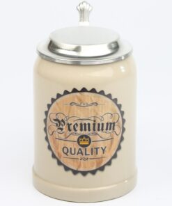 Alternative view of Vintage Bierkrug "Premium Crown" mit Flachzinndeckel