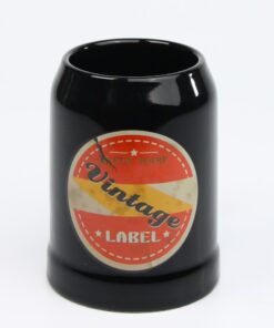 Alternative view of Vintage Bierkrug "Vintage Label" black edition