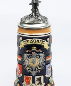 Alternative view of Deutschland bunt Deckelfigur Adler 0,5l