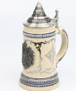 Euler grau 0,5l, Platinemblem, Zinnrelief Germany Adler