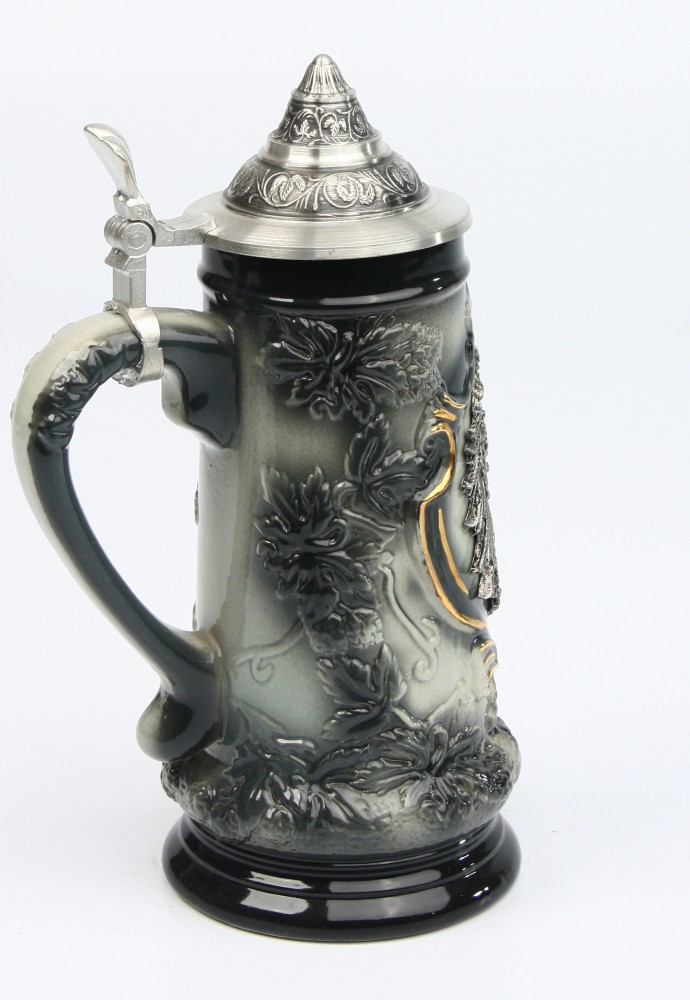 Hopfenschild schwarz 0,25l, Zinnrelief Germany Adler - Image 3