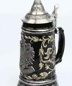 Zinnmünzenkrug 0,5l, Zinnrelief Germany Adler