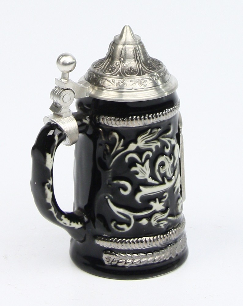 Zinnmünzenkrug Mini, Zinnplakette Bayernwappen - Image 3