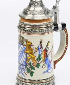 Gutsherren 0,5l, Löwen mit Fahnen