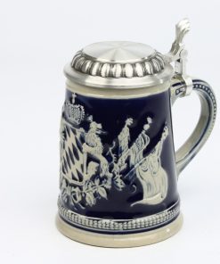 Löwen mit Fahnen HF kobalt 0,5l