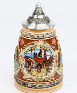 Alternative view of Schild bauchig groß, braun, SB