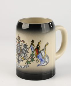 Kannenbäcker 0,5l schwarz gesprüht, Deutschlandfahnen