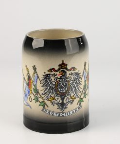 Alternative view of Kannenbäcker 0,5l schwarz gesprüht, Deutschlandfahnen