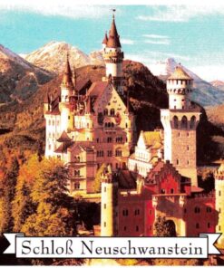 240 PA Neuschwanstein 4-farbsatz  eckig